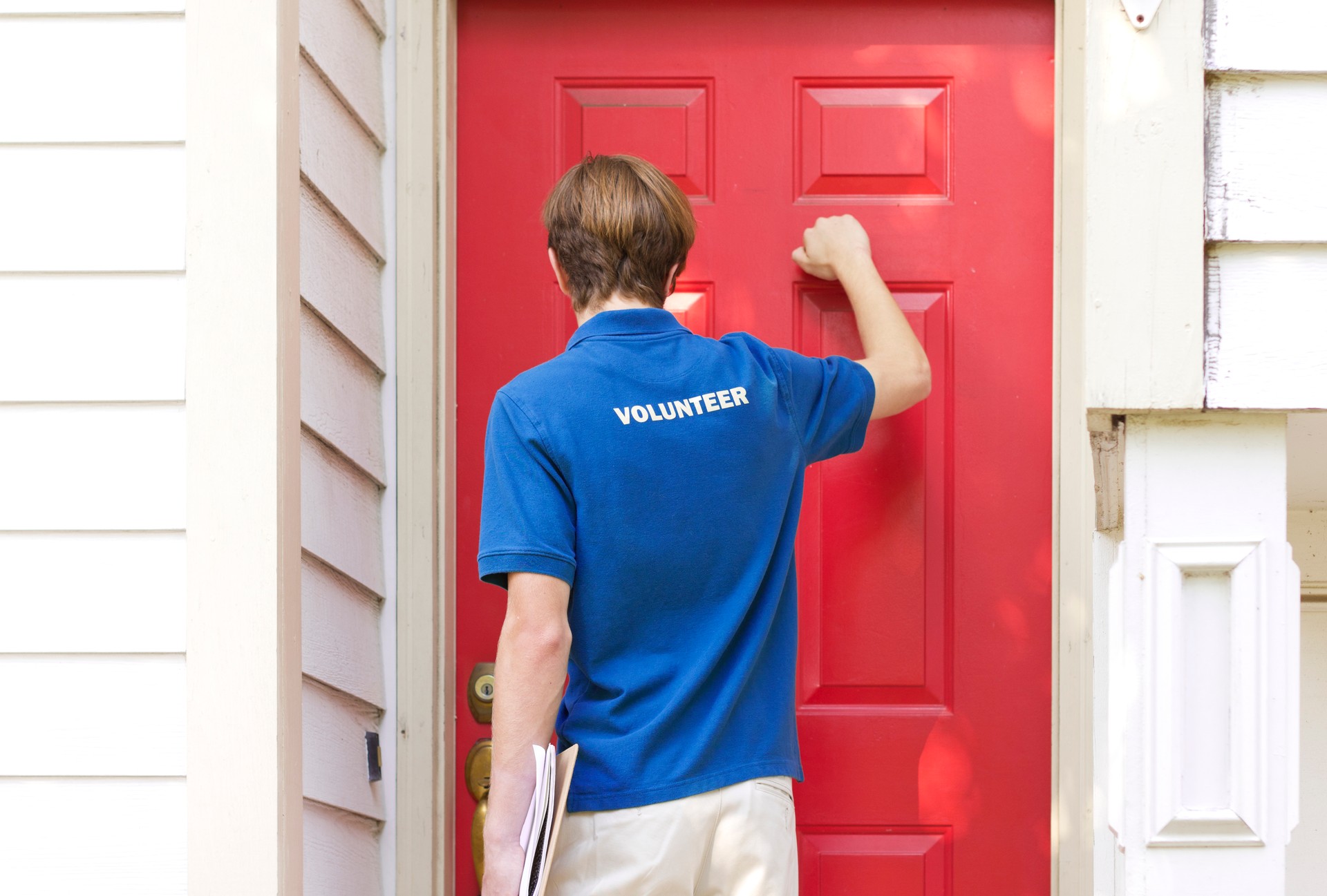 Teenage Volunteer Petitioning or Canvassing